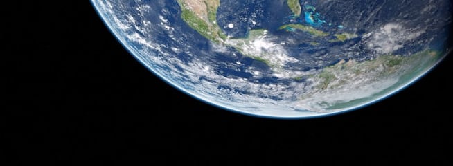 View of earth from space.